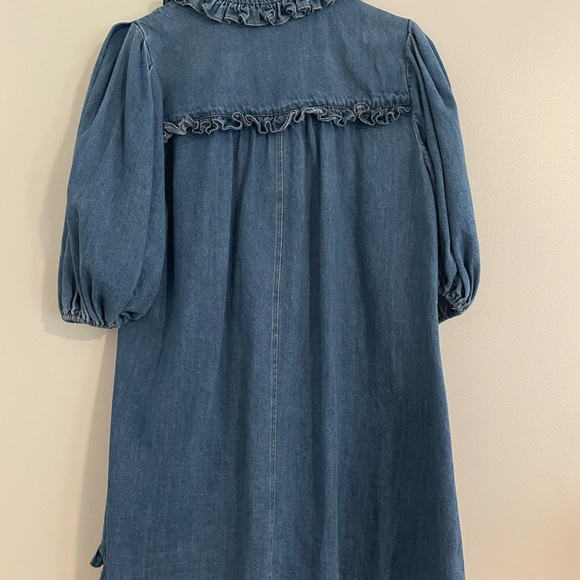 Karlie Denim Ruffle Pocket Dress Large - Picture 5 of 8